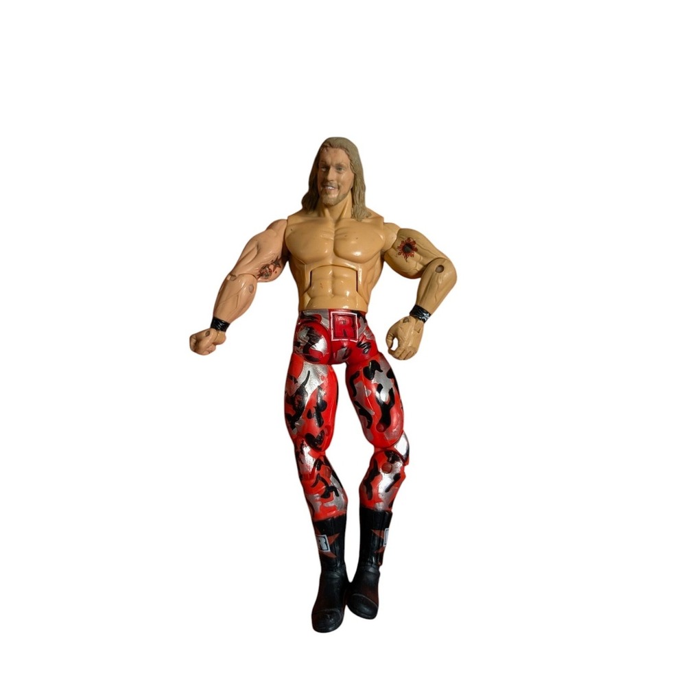 WWE Edge Rated R Superstar Action Figure Red Silver Camo Tights Wrestling Toy